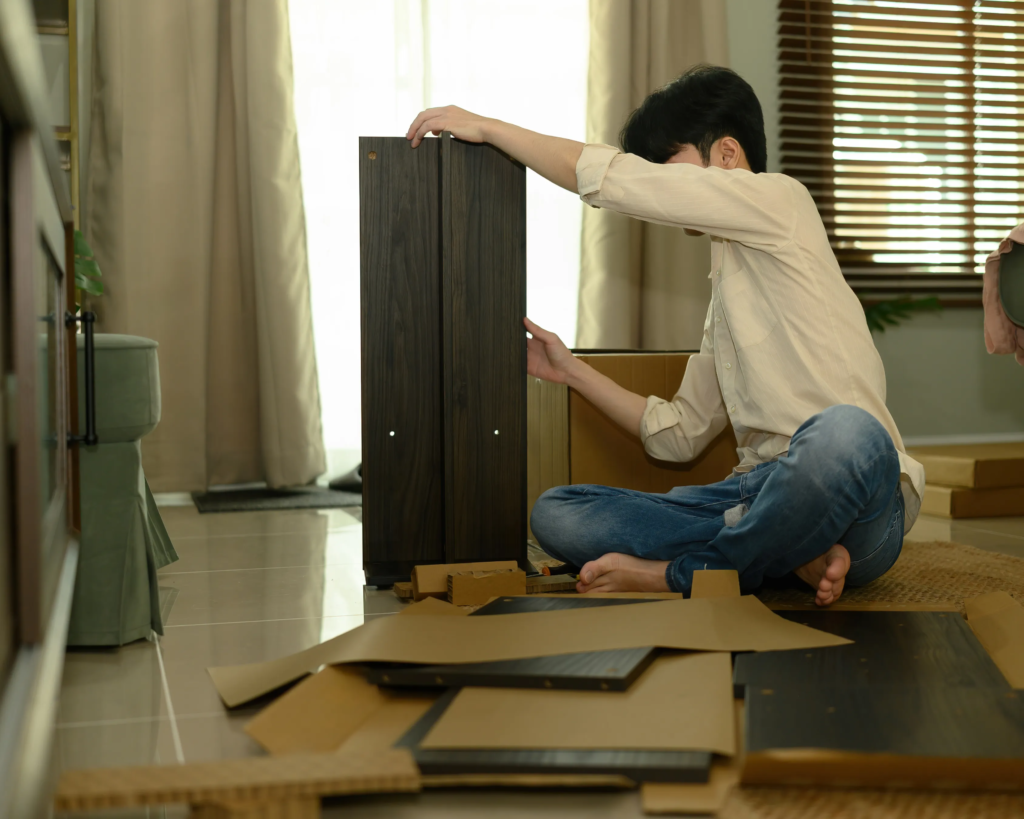 handyman assembling IKEA furniture in Toronto condo