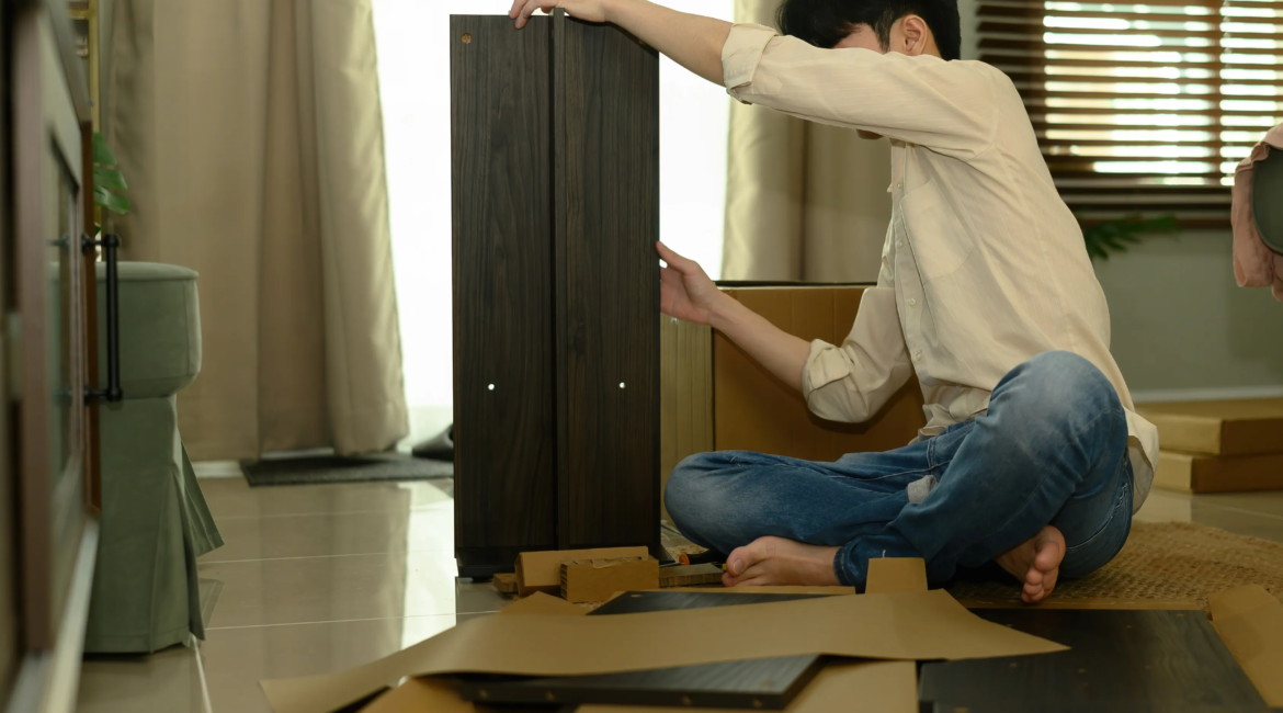 handyman assembling IKEA furniture in Toronto condo