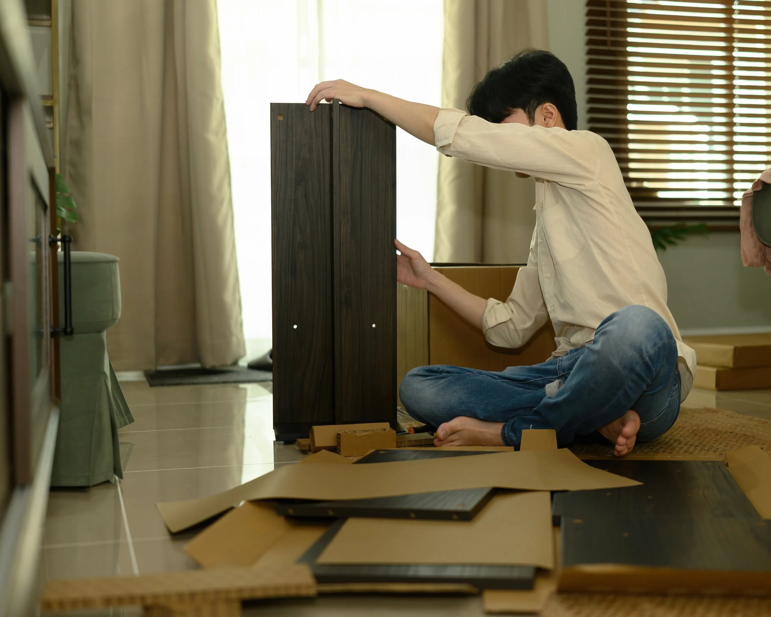 handyman assembling IKEA furniture in Toronto condo