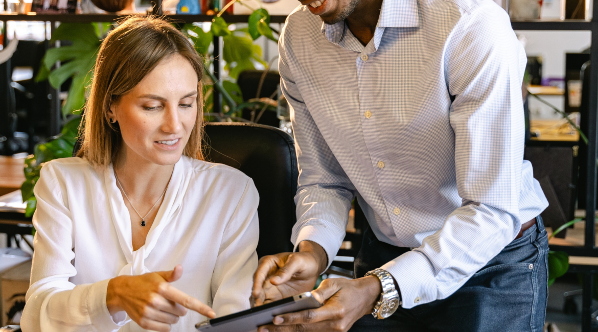 Graphic designer creating branding materials