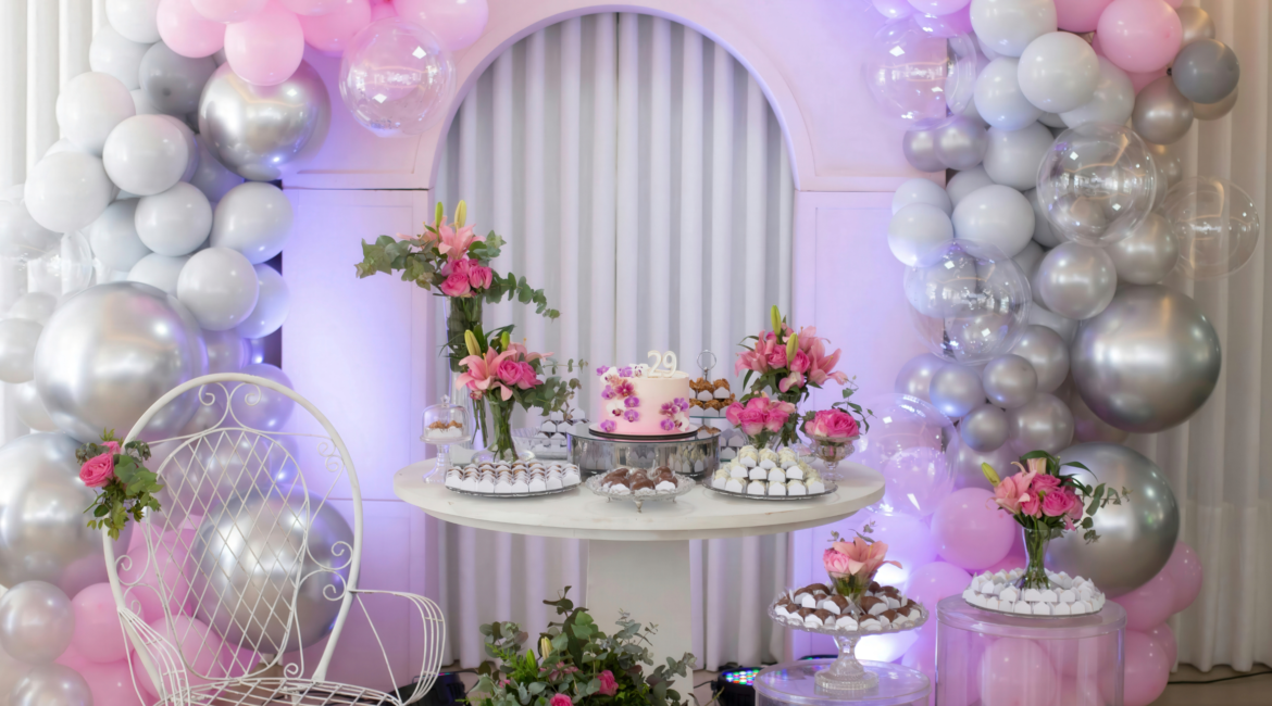 Event decoration with custom balloon designs