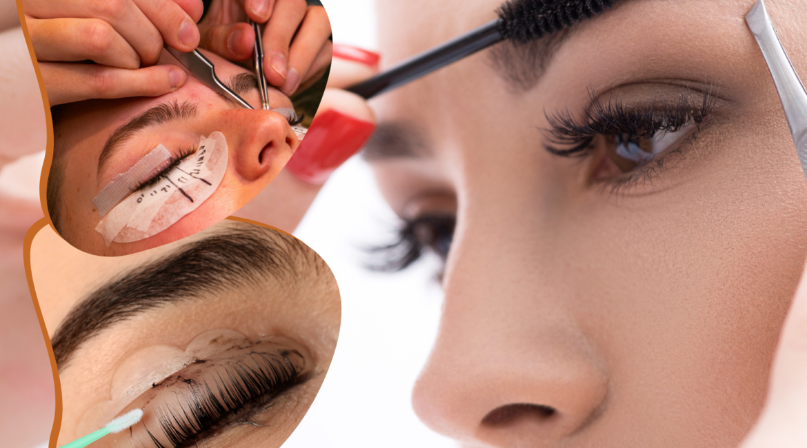 Professional eyelash and eyebrow lift, tint, shaping, and lamination for a refined, polished look. Delivered as a convenient mobile home beauty service.