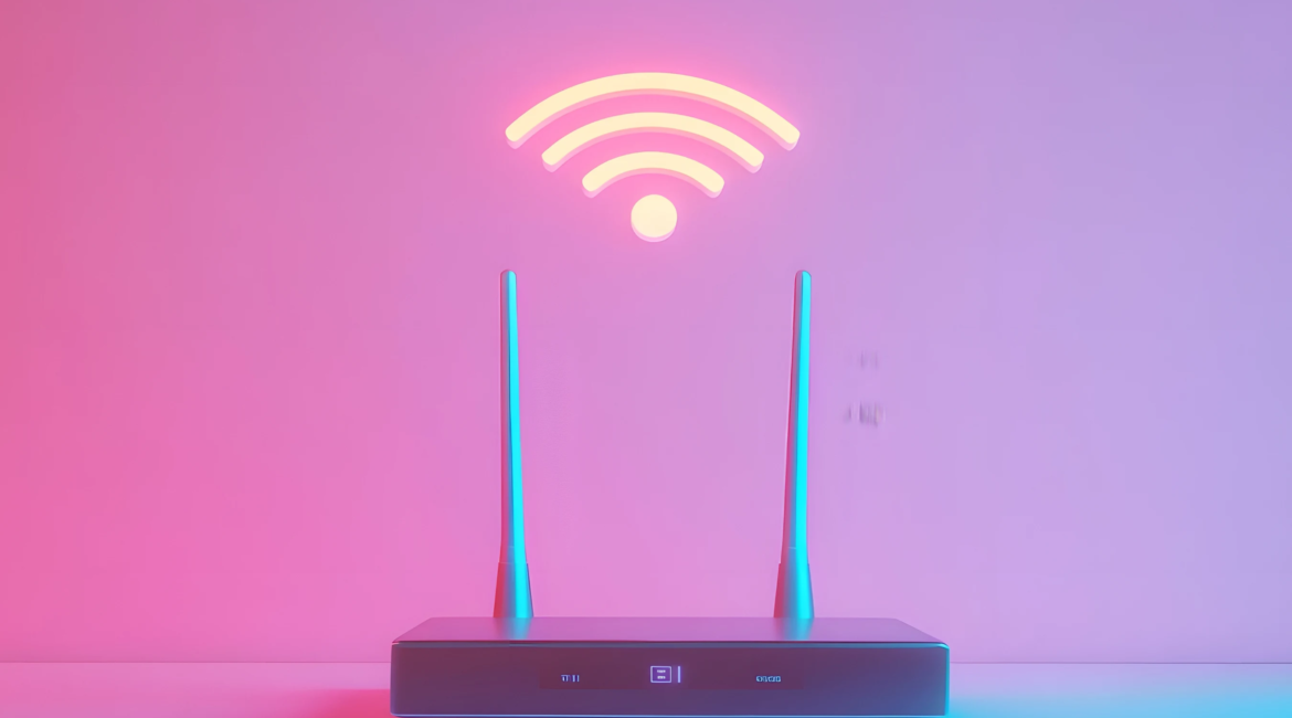 Mesh WiFi system installed in a modern home