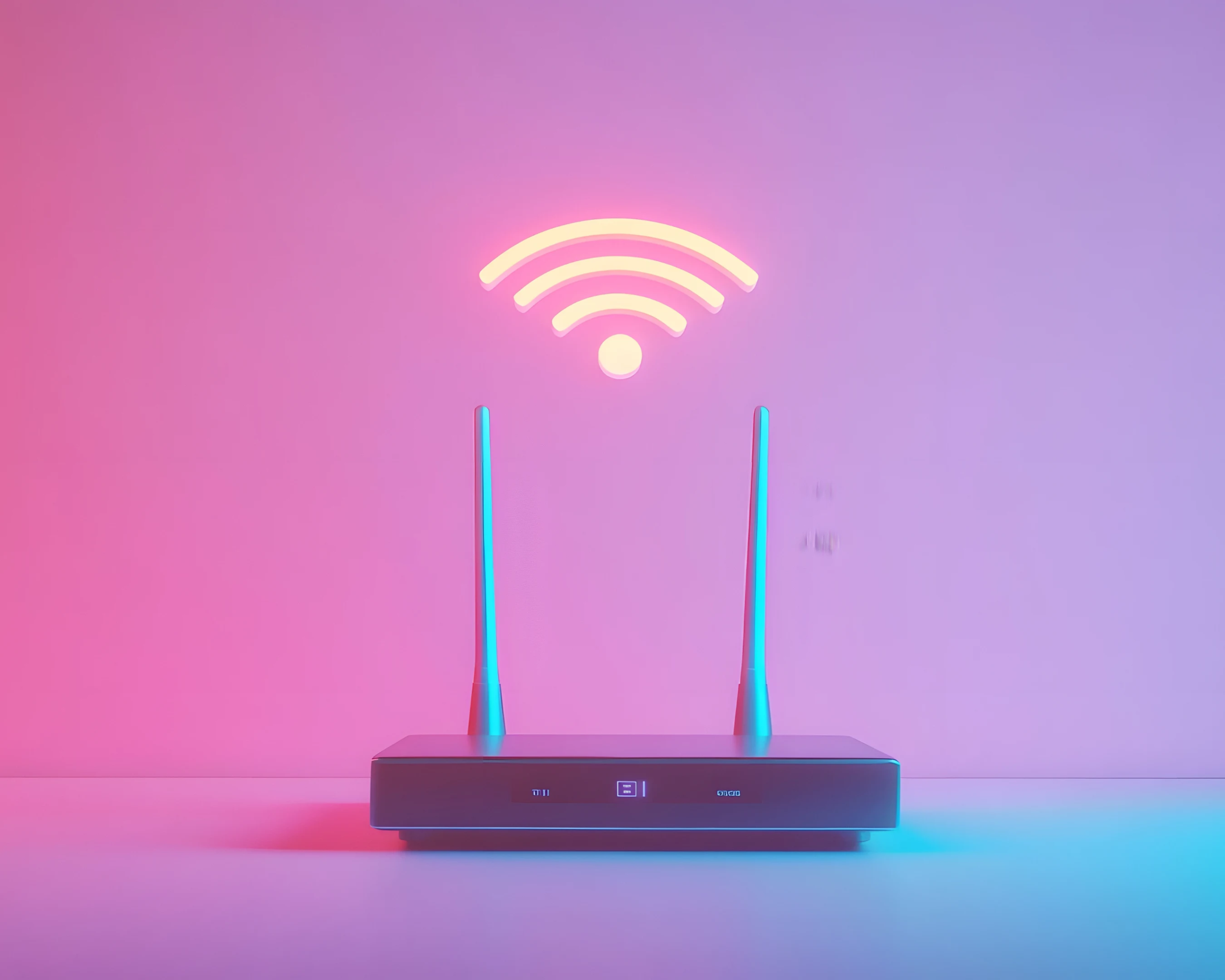 Mesh WiFi system installed in a modern home