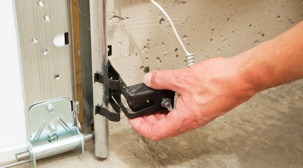 Motion detector sensor installed in a home hallway