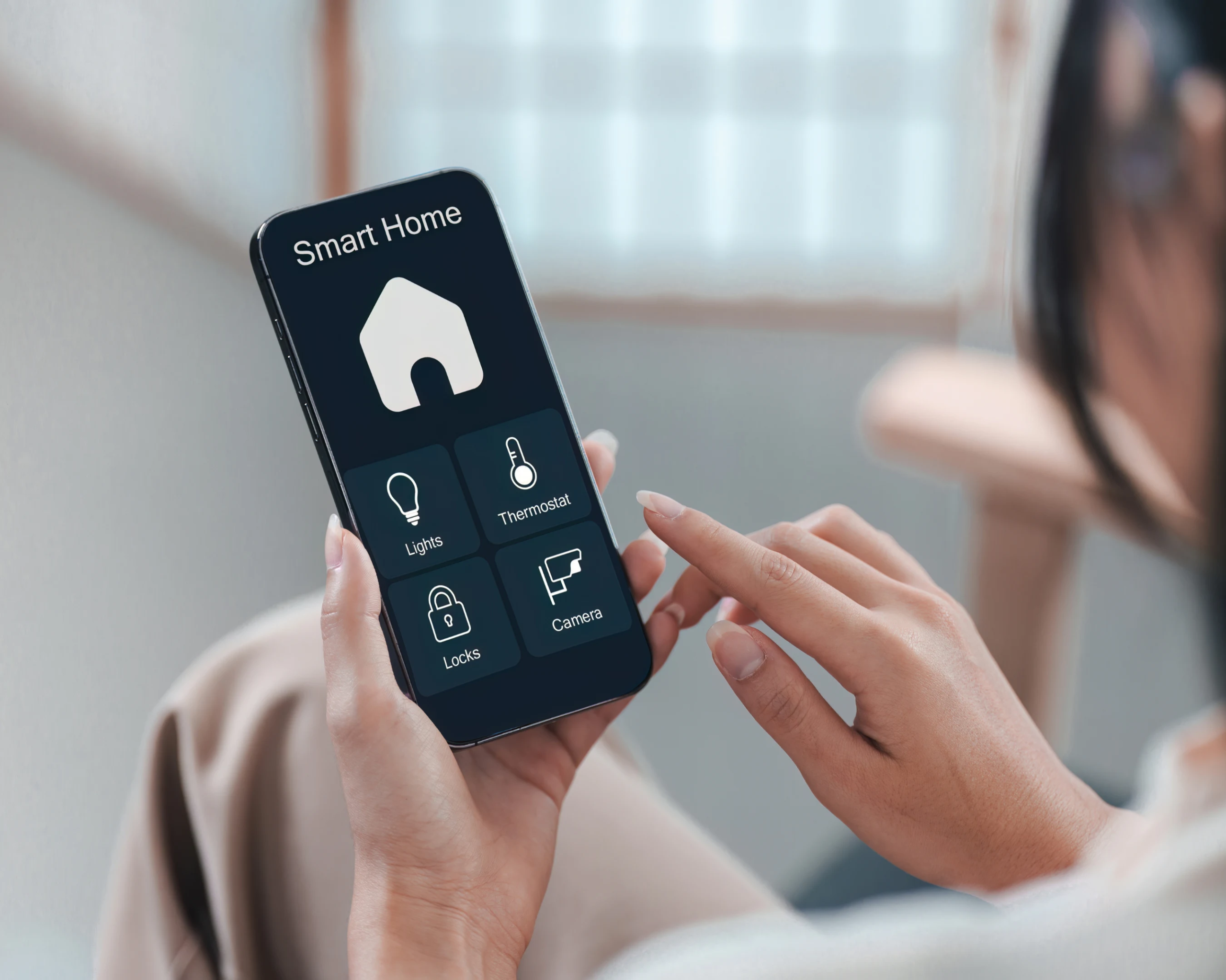 Smart home hub controlling lights and devices