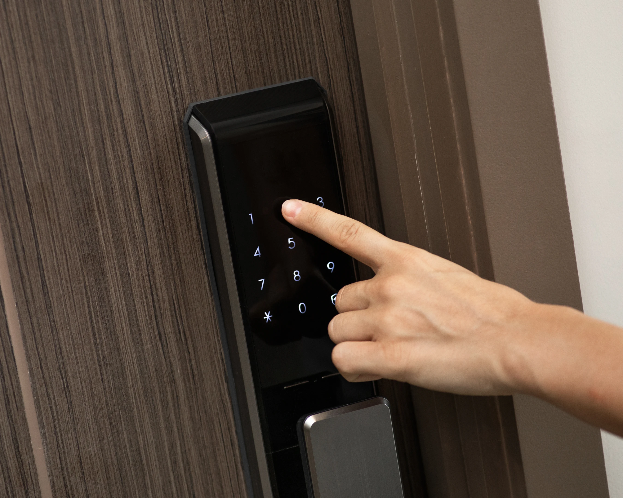 Smart digital lock with keypad and fingerprint reader